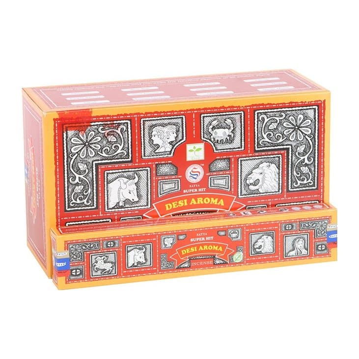 Box of 12 packs of Satya Superhit Desi incense sticks