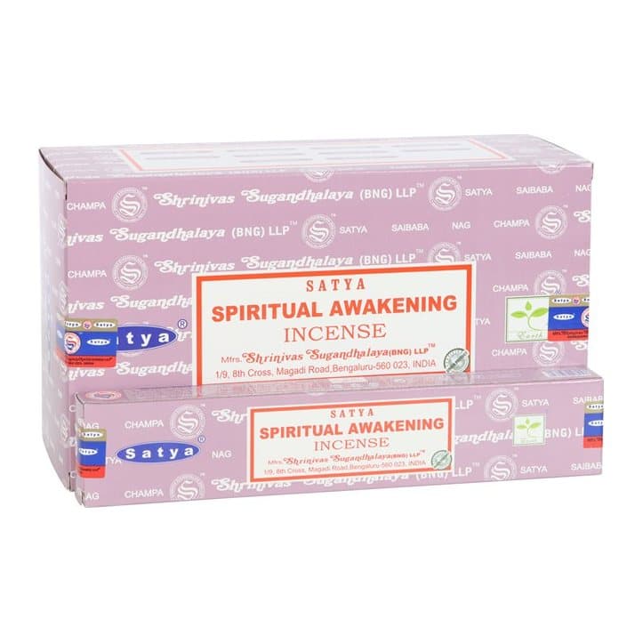 Box of 12 packs of Satya jasmine and sandalwood incense sticks