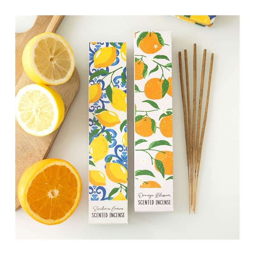 Two packs of Italian Summer incense sticks in a colour cardboard box