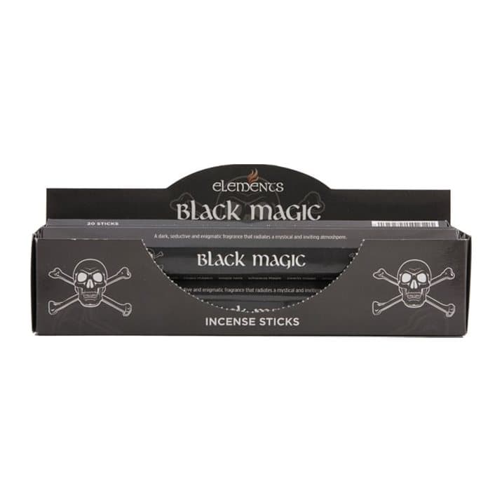 Box of six packs of Elements Black Magic incense sticks