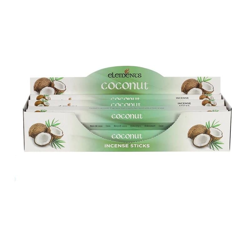 Box of 6 packs of Elements coconut incense sticks