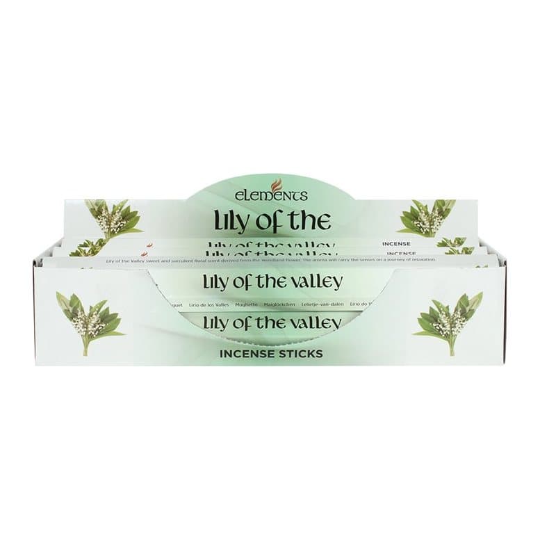 Box of 6 packs of Elements Lily of the Valley incense sticks