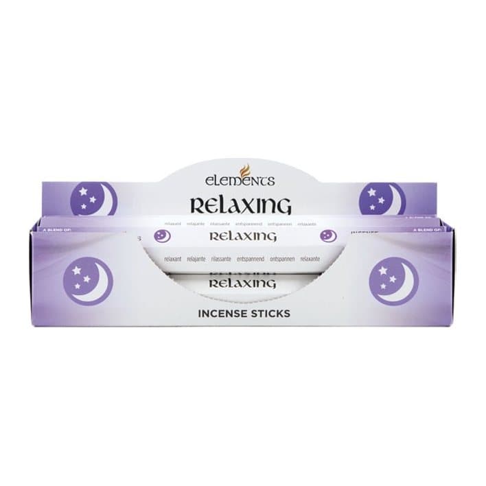 Box of six packs of Elements cardamom, cedarwood and patchouli incense sticks