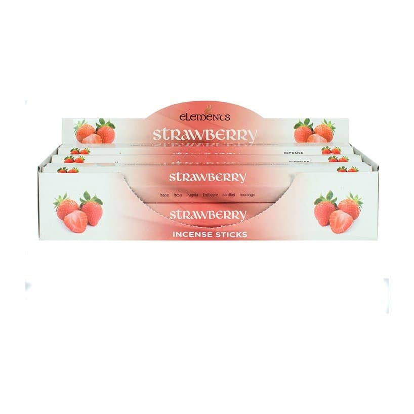 Box of six packs of Elements strawberry incense sticks