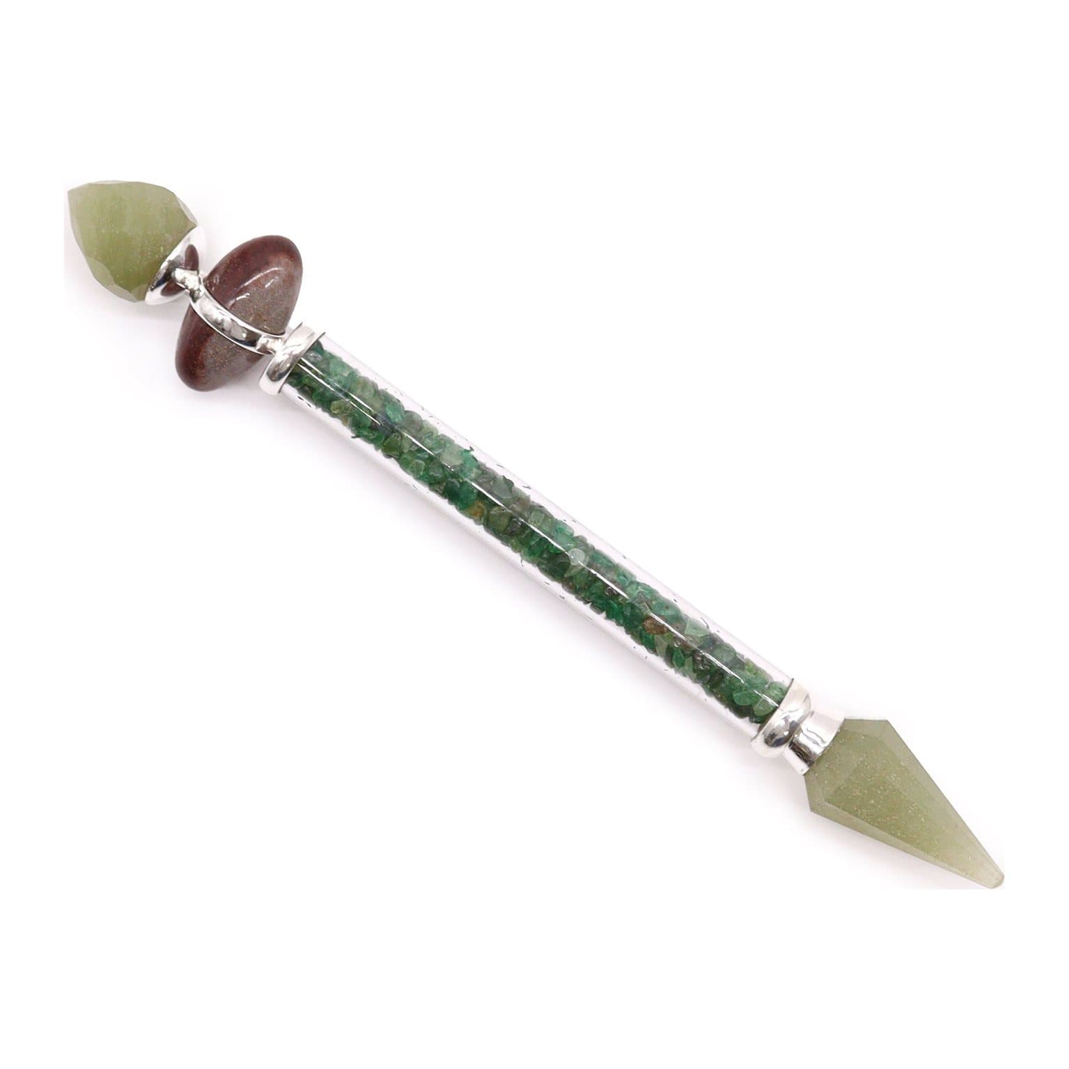 Slim green aventurine gemstone wand