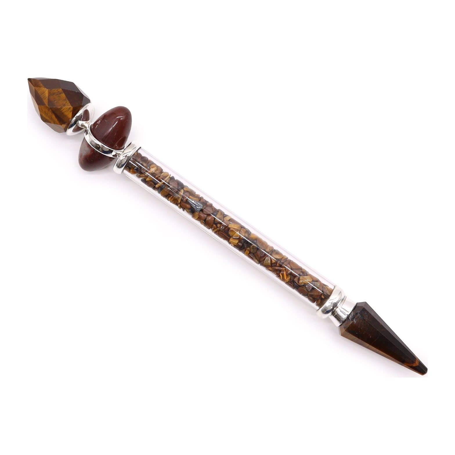 Tiger eye Shiva lingam gemstone wand