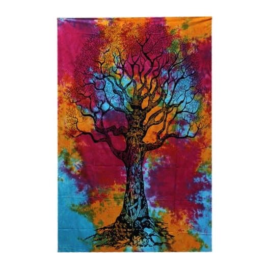 Winter Tree design cotton bedspread and wall hanging