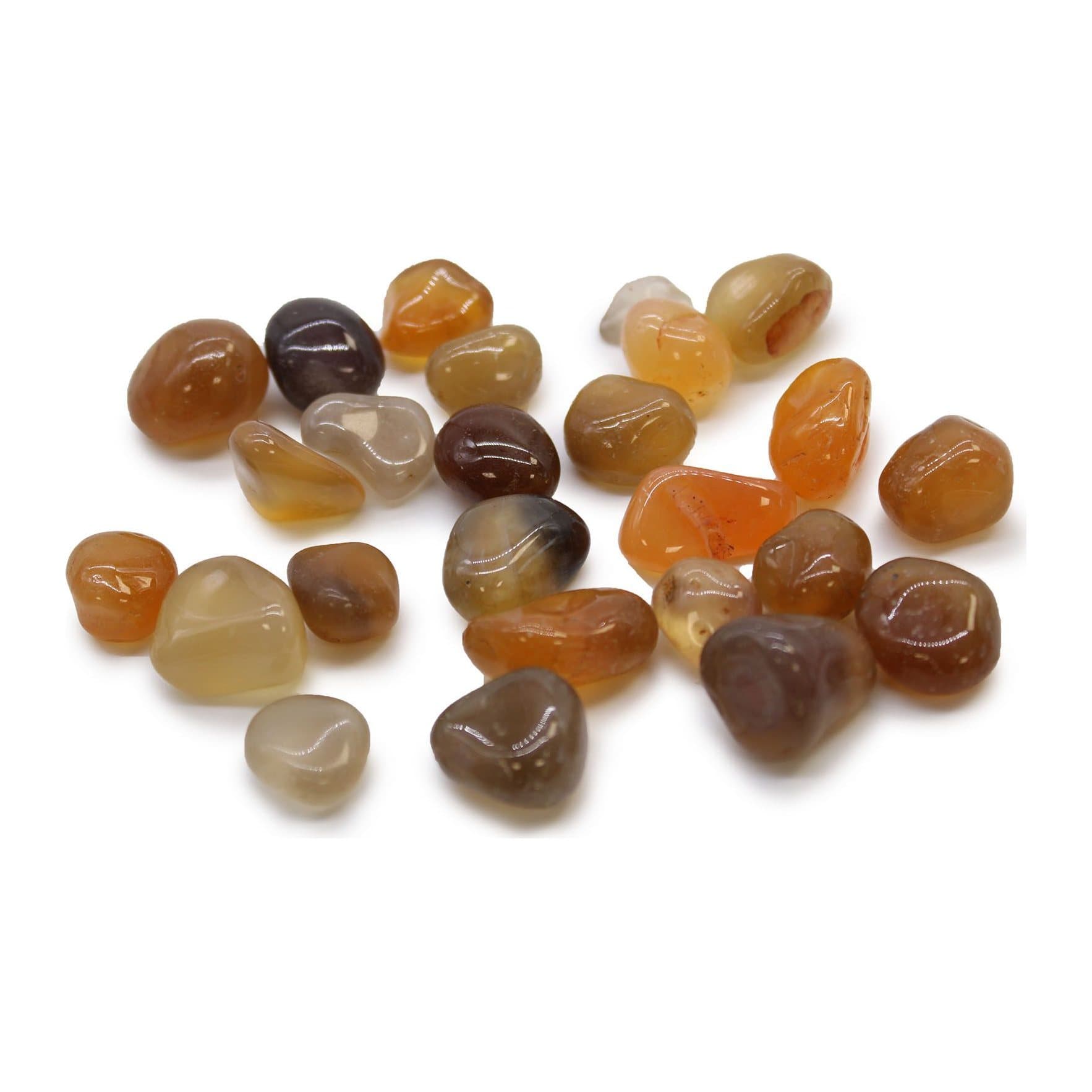 Small African carnelian agate tumble stones