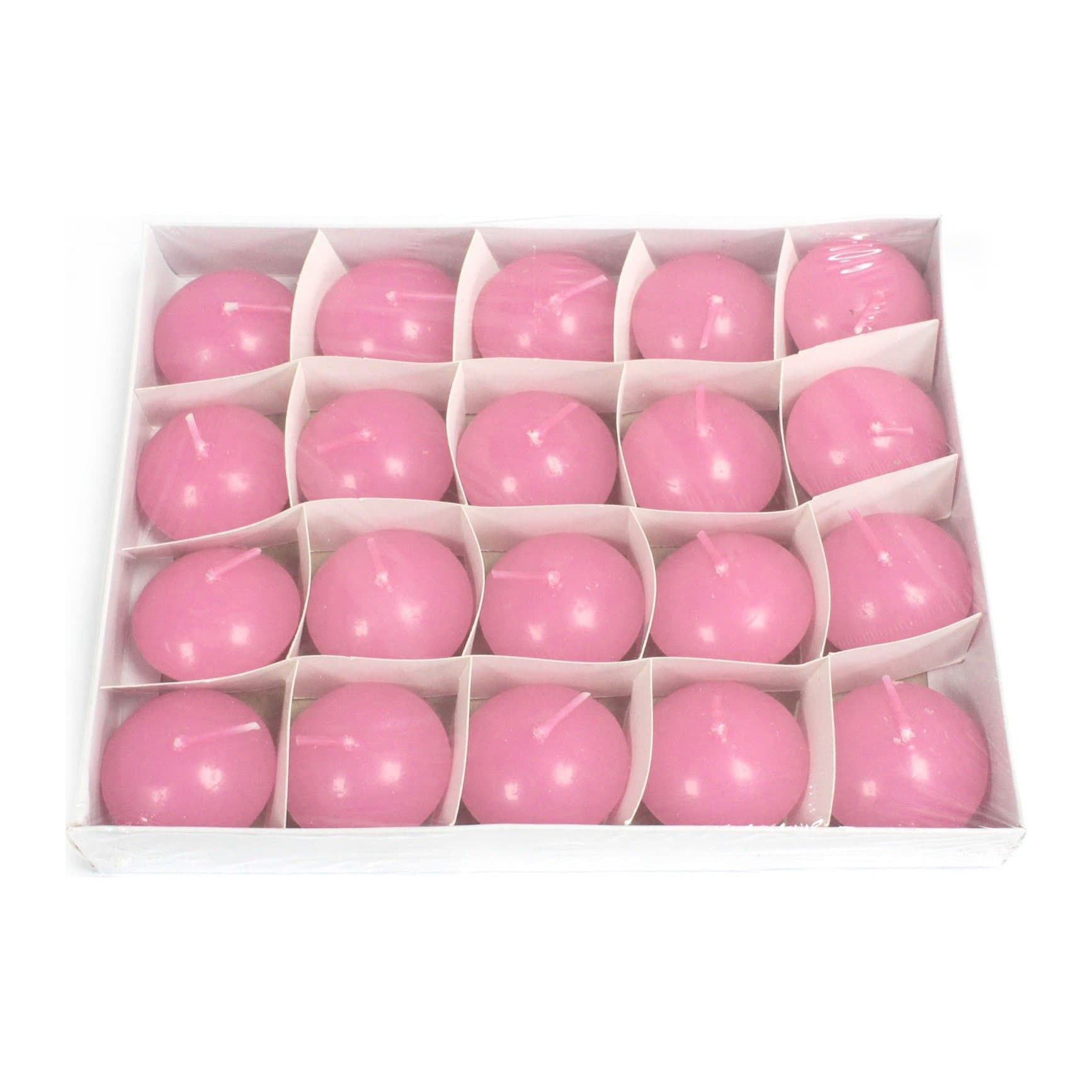 Pink and lilac floating candles in small and large sizes