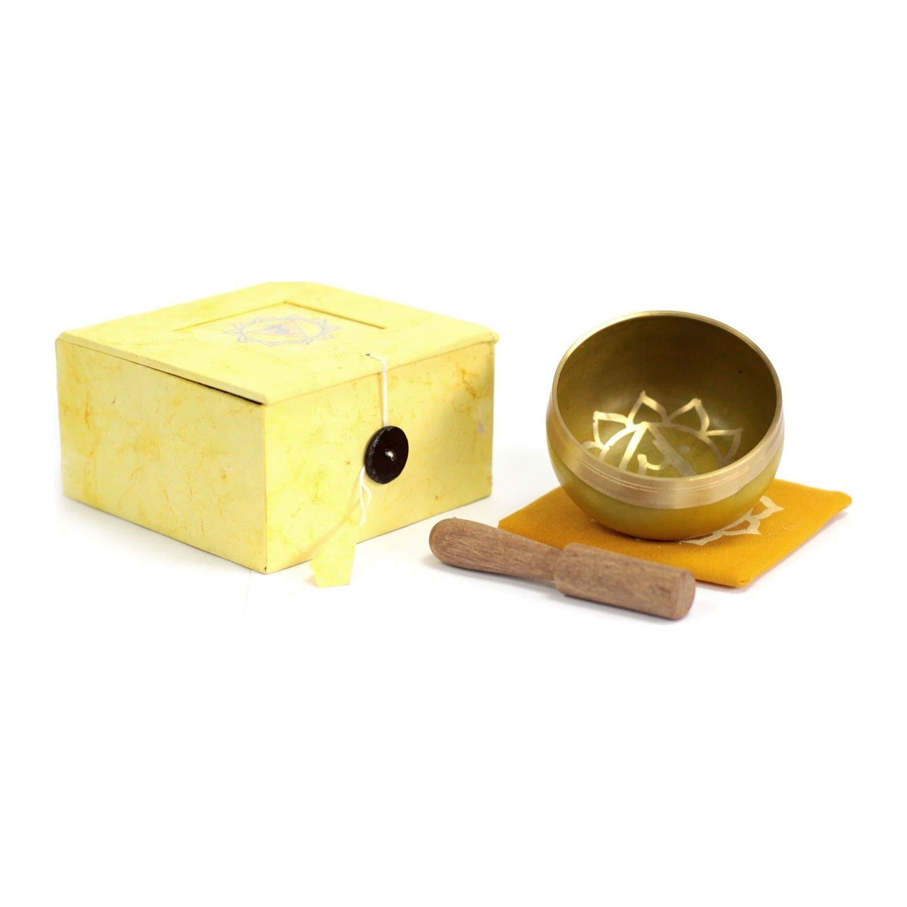 Brass solar plexus chakra singing bowl