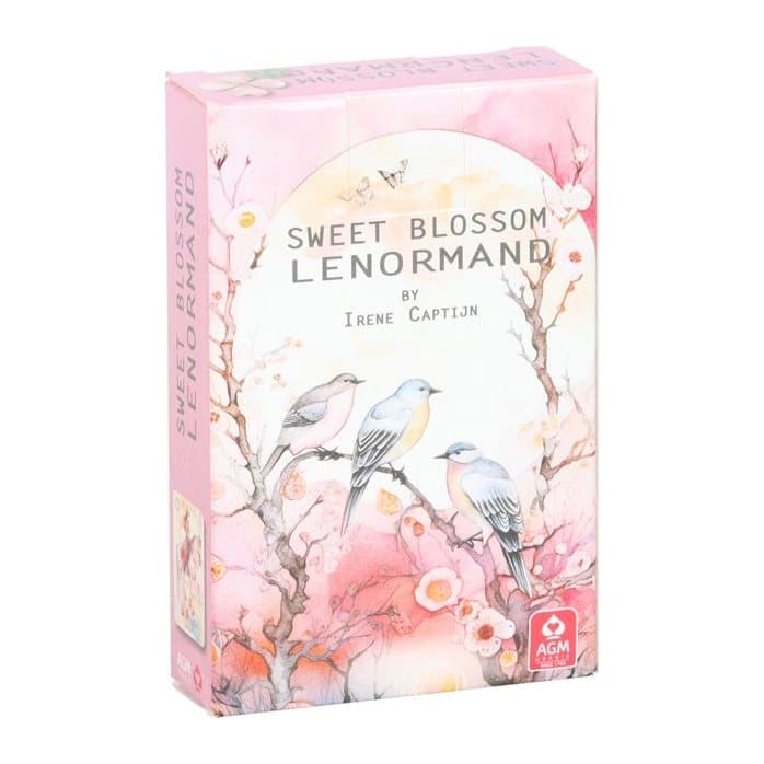 Sweet Blossom Mini Lenormand cards with floral art in spring colours
