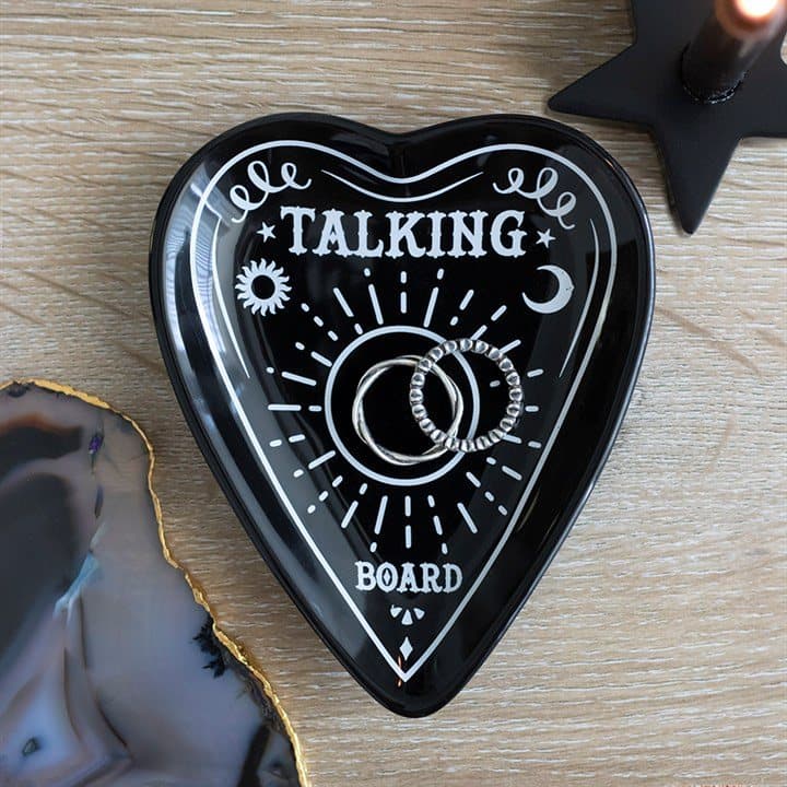 Ceramic trinket dish inspired by a talking board planchette
