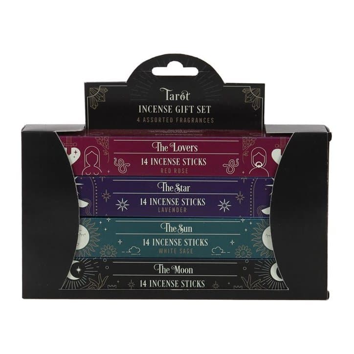 Gift set of four tarot card incense stick packs in paper wrap