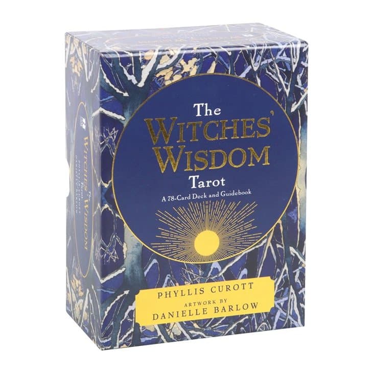 The Witches' Wisdom Tarot picture box with tarot deck