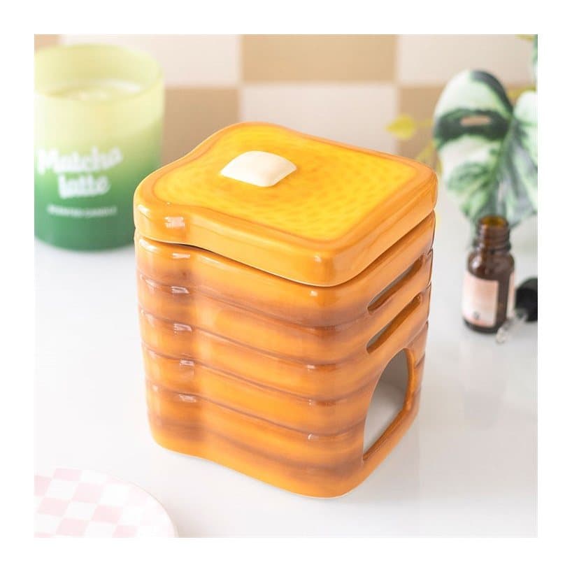 Ceramic toast stack oil burner and wax warmer