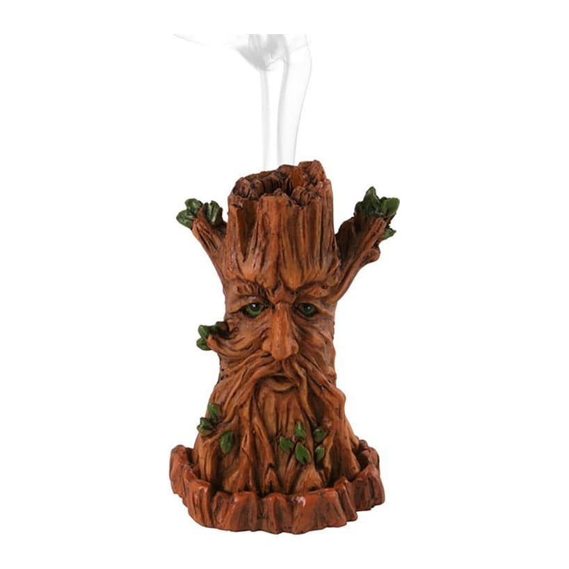 Tree Man Green Man incense cone holder in resin