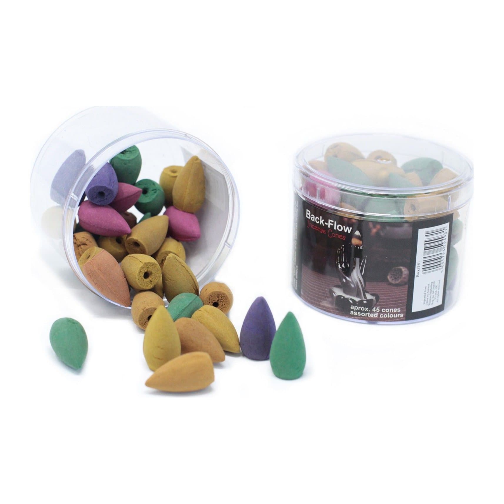 Pack of 2 tubs of assorted backflow incense cones