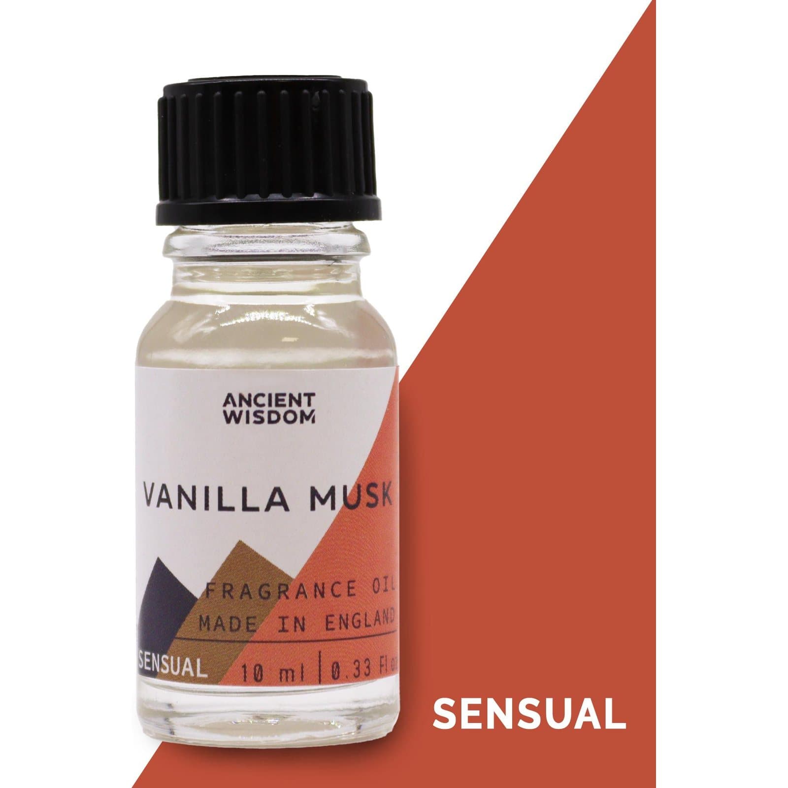 Pack of two 10 ml vanilla musk fragrance oils