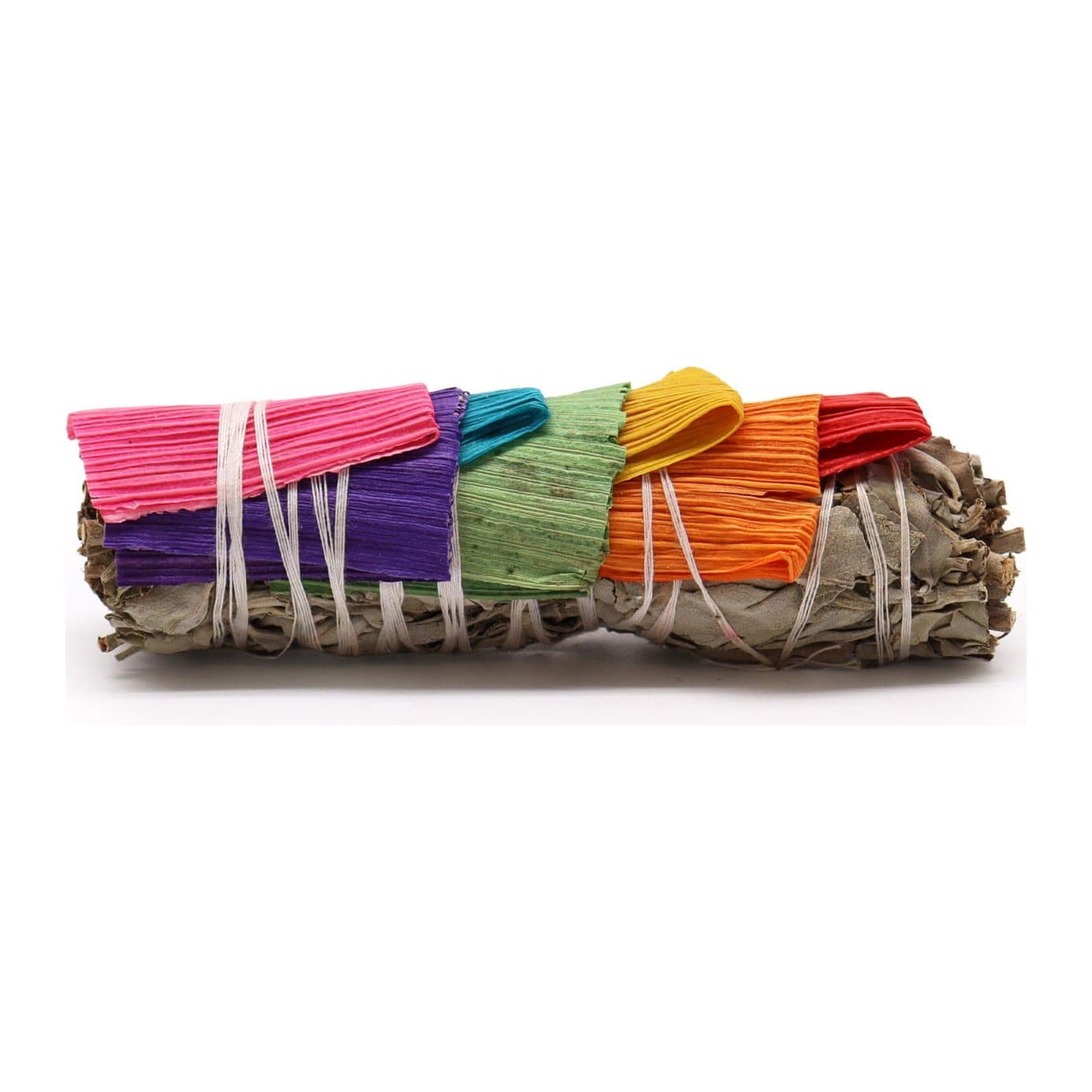 White sage bundle with corn leaves, about 10 cm long
