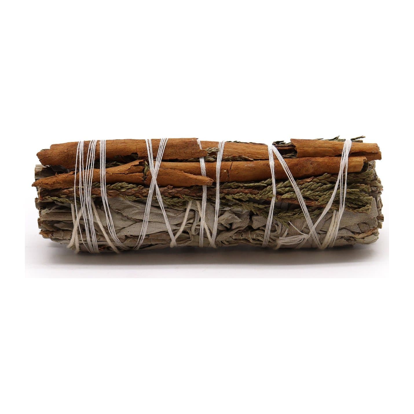 White sage, cedar and cinnamon herb bundle