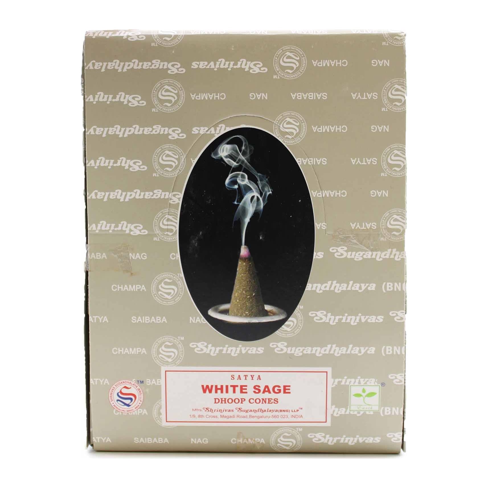 White sage dhoop incense cones