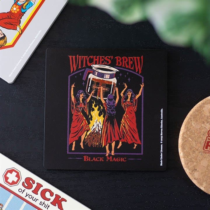 Witches' Brew coffee coaster by Steven Rhodes